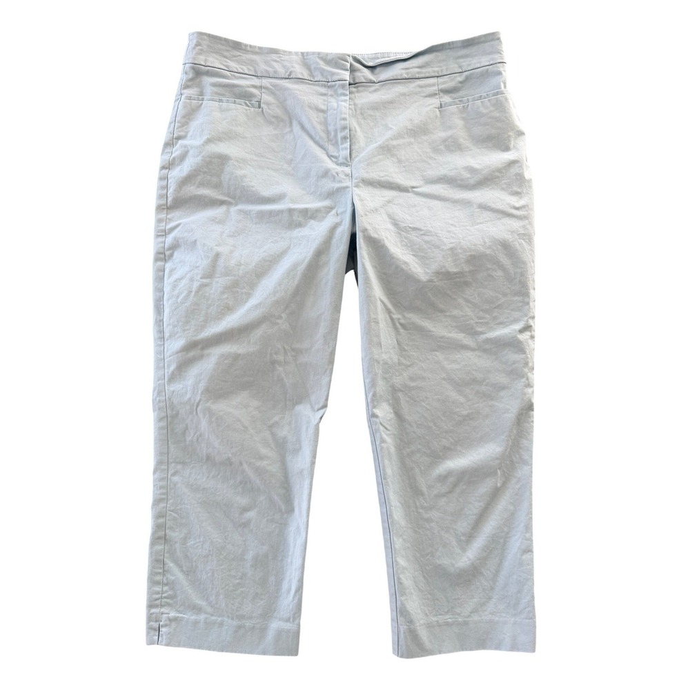 Ann Taylor Slim Ankle Pants Womens 16 Light Blue Workwear Minimalist Capsule